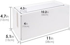 Linkidea Bathroom Cable Organizer Box for Electric Toothbrush & Razor Chargers, Cord Hider Storage Case, Countertop Clutter-Free Vanity Organizer (White) - Image 2