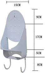 Coat Hooks,Coat Hanger Hooks, Ironing Boards Hanger Wall Mount Ironing Board Easily Mount Against Wall Door Room Ironing Board Hanger Hotel Electric Iron Storage Combination(Black) - Image 4