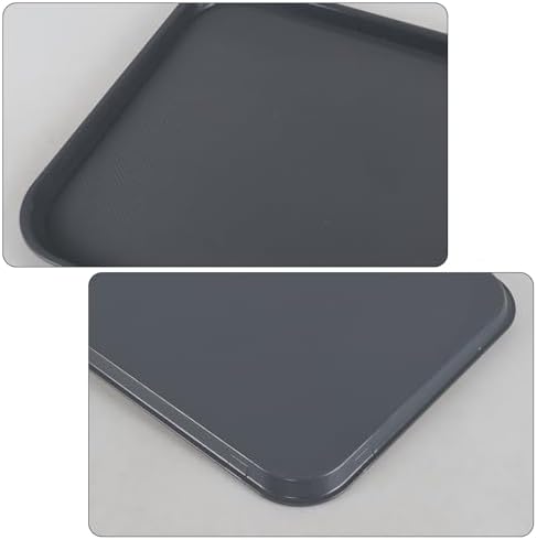 Readsky 6 Packs Gray Extra Large Rectangle Plastic Trays, 25.2" x 17.5" Multi-Purpose Rectangular Trays, Boot Tray, Serving Tray - Image 3