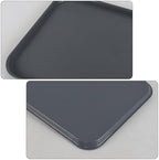 Readsky 6 Packs Gray Extra Large Rectangle Plastic Trays, 25.2" x 17.5" Multi-Purpose Rectangular Trays, Boot Tray, Serving Tray - Image 3