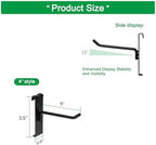 4 Inch Gridwall Hooks, Grid Panel Hanging Hooks for Retail, Home, and Workspace Organization, Displays, and Storage Solutions(40Pack,Black)… - Image 2