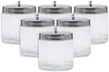 SurgiMac Glass Sundry Jar with Lid, 4 x 4 inch, Clear Storage Container, Compact & Durable, for Cotton Balls & Supplies | 6 Count by SurgiMac