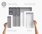 Joseph Joseph Blox Modular Drawer Organizer, Storage Bins, 10 Piece Set - Image 5