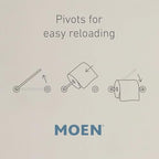 Moen Genta LX Modern Wall Mount Pivoting Toilet Paper Holder for Bathroom, Chrome, BH3808CH - Image 2