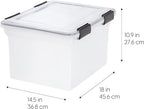 IRIS USA WeatherPro File Box Organizer, Letter/Legal, 32 Qt. 4-Pack, Clear - Image 2