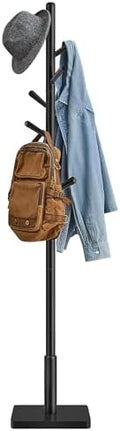 VASAGLE Solid Wood Coat Rack, Free Standing, 8 Hooks, 3 Height Options by VASAGLEbySONGMICSHOME
