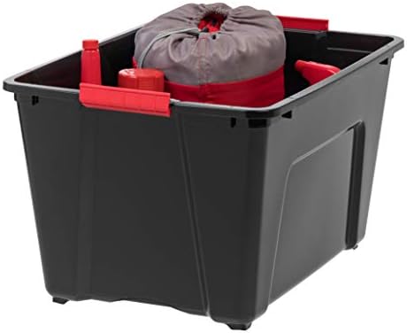 IRIS USA 6-Pack 54 Quart Storage Bins with Lids, Black - Image 6