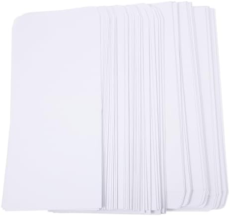 100pcs White Paper Xmas Business Letter Envelopes for Receipts by Zerodeko