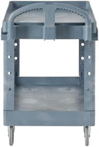Rubbermaid Commercial Products BRUTE Heavy Duty 2-Shelf Utility/Service Cart, Medium, Lipped Shelves, Ergonomic Handle, 500 lbs. Capacity, Gray, for Warehouse/Garage/Cleaning/Maintenance/Stadiums - Image 3