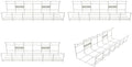 Under Desk Cable Management- 4 Pack Cord Organizer. Metal Wire Cable Management Tray for Office, Studio and Home. Super Sturdy Under Table Cable Managements - White Cable Organizer by Coyacool
