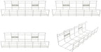 Under Desk Cable Management- 4 Pack Cord Organizer. Metal Wire Cable Management Tray for Office, Studio and Home. Super Sturdy Under Table Cable Managements - White Cable Organizer by Coyacool