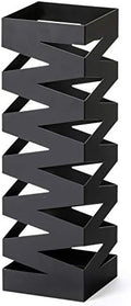 Mango Steam Metal Square Tall 20 Inch Umbrella Holder (Zig-Zag Black) by MangoSteam