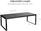 Cabinet Shelf,Expandable Adjustable Stackable Kitchen Organizer,for cabinets, Kitchens, countertops, bathrooms Shelf Organizer (2Packs/Black,Medium) - Image 3
