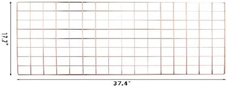 Multifunction Electroplated Bling Metal Mesh Grid Panel, Wall Photo Artwork Display and Organizer for College Dorm Living Room, Pack of 1 Pcs, 17.7" x 37.4", Rose Gold - Image 2