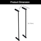Towel Racks for Bathroom, NEWRAIN Wall Mounted Stainless Steel Organizer, Matte Black Rolled Towel Storage Wall-Mounted Bath Towel Holder for Folded Large Towel Washcloths ﻿ - Image 5