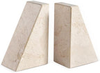 Marble Book Ends Decorative, Unique Bookends for Shelves, Bookends to Hold Heavy Books, Durable Book Holder Stopper for Home Office Desk Bookshelf Decoration, Turkey Natural Marble, Set of 2 by Karibiber