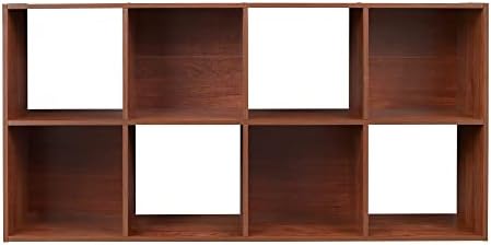 ClosetMaid Cubeicals 8 Cube Storage Shelf Organizer Bookshelf, Stackable, Vertical or Horizontal, Easy Assembly, Wood, Dark Cherry Finish - Image 6