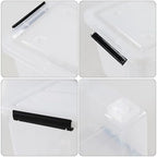 30 Quart Box with Wheel, 4-Pack Clear Plastic Storage Bin with Lids - Image 3