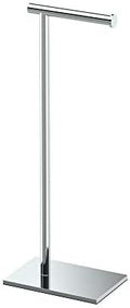 Gatco 1431C Modern Rectangle Base Freestanding Toilet Paper Holder, 21.25" Chrome with Weighted Base by Gatco