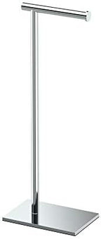 Gatco 1431C Modern Rectangle Base Freestanding Toilet Paper Holder, 21.25" Chrome with Weighted Base by Gatco