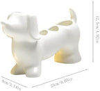 Creative Dachshund Toothbrush Holder, Cute Dachshund-Shaped Toothbrush Holders, Ceramic Bathroom Countertop Accessories, Personalized Decoration, for Bathroom Home(White) - Image 2