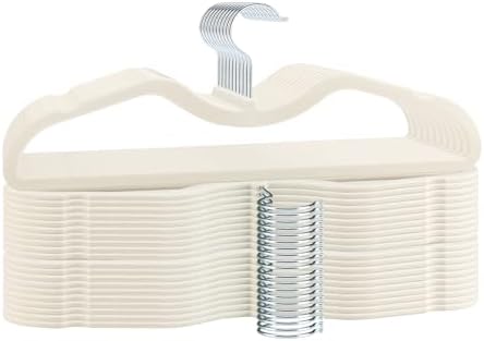 Velvet Short Neck Hangers - Heavy-Duty, Non-Slip Felt Surface, Space-Saving Design with Anti-Slip Grooves & Shoulder Shape, 360° Rotating Hooks, Durable for Coats, Shirt& Dresses by Unknown