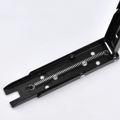 Heavy Duty Floating Shelf Brackets 2 Pack,Iron Wall Mounted Folding Supports for Work Table,Ironing Board,DIY Bench,with Screws,Black (240mm(9.4in)) - Image 6