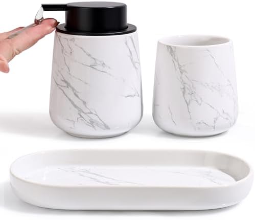 BosilunLife Ceramic Bathroom Accessories Set 3 Pcs by BosilunLife