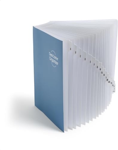 SMEAD Expandable Alphabetic File Sorter Dark Blue | Letter Size | 20 Dividers | Laminated Tabs | Pack of 5 by SMEAD