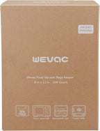 Wevac 8"x12" Vacuum Sealer Bags for Food, 200 Precut Quart Bags, Keeper Box - Image 2