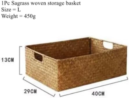 Woven Seagrass Basket Straw Wicker Storage Container - Image 2