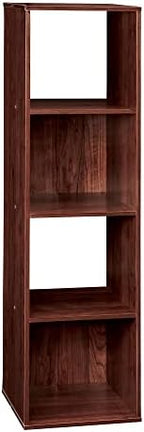 ClosetMaid Cubeicals 4 Cube Storage Shelf Organizer Bookshelf, Stackable, Vertical or Horizontal, Easy Assembly, Wood, Dark Cherry Finish by Unknown