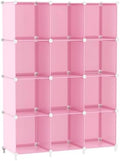 AWTATOS 12 Cube Storage Organizer, Closet Organizers Storage Shelves, Pink by AWTATOS