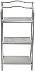 Household Essentials 3-Tier Metal Bathroom Storage Shelf, Silver - Image 5