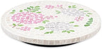 PEMAR 12.6” Pink Hydrangea Capiz Shell Lazy Susan, Handcrafted Dining Table Décor & Table Centerpiece, Elegant Beach House & Farmhouse Home Decor, Luxury Hostess & Housewarming Gift - Image 3