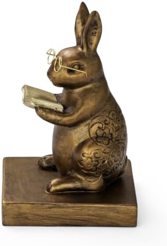 Bookends,Resin Book Ends for Shelves,Heavy Duty Decorative Vintage Bookends,Creative Book Stopper Holder Decor for Desk Home Office, Gifts (Rabbit) - Image 3