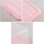 14 Quart Plastic Latching Storage Box, Plastic Underbed Storage Bin with Pink Lids, 2 Packs - Image 3