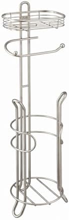 SunnyPoint Bathroom Heavyweight Toilet Tissue Paper Roll Storage Holder Stand with Reserve and Shelve, The Reserve Area Has Enough Space to Store Mega Rolls. (SN) - Image 3
