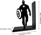 Superhero Bookends | Decorative Bookends for Shelves | Non-Skid Book Holders for Shelves, Table | Unique Home/Office Decor | Heavy Bookends| Metal Book Ends| 7x5.5x4 Inches Each - Image 3