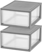 Storage Bins，30Qt 2-Pack Under Bed Storage Drawers, Stackable Plastic Bins by Unknown