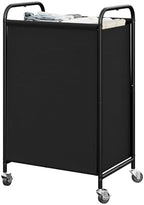 GRANNY SAYS Laundry Hamper, Large Cart with Wheels and Handles, Black, 110L by GRANNYSAYS
