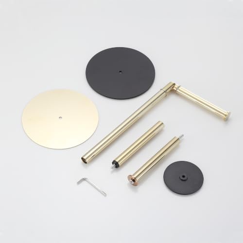 Free Standing Toilet Paper Holder, Stainless Steel Freestanding Toilet Paper Stand Gold - Image 5