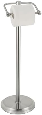 SunnyPoint Free Standing Toilet Paper Holder with Weighted Base, Bathroom Tissue Roll Stand, Holds Jumbo & Standard Rolls, Freestanding Toilet Paper Stand for Bathroom, Compact Storage Organizer (S.N) by SunnyPoint