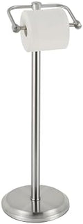 SunnyPoint Free Standing Toilet Paper Holder with Weighted Base, Bathroom Tissue Roll Stand, Holds Jumbo & Standard Rolls, Freestanding Toilet Paper Stand for Bathroom, Compact Storage Organizer (S.N) by SunnyPoint