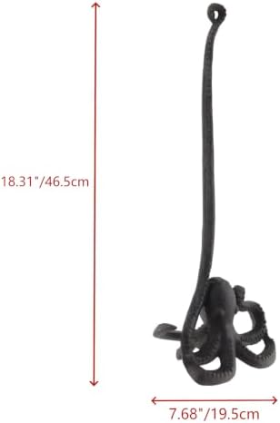 18.31" Rustic Octopus Toilet Paper Holder,Metal - Image 2