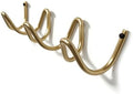 RRG Wavy Wall Mount Coat Rack,11.4 Inch Gold Heavy Duty Wave Hook Strip by RRG