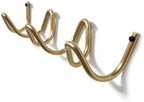RRG Wavy Wall Mount Coat Rack,11.4 Inch Gold Heavy Duty Wave Hook Strip by RRG