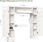 Keyluv Short Over the Toilet Storage Cabinet with Doors for Small Bathrooms - Image 3
