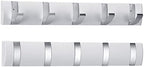 Wesiti 2 Pack Wall Mounted Coat Rack, 5 Foldable Hooks, White by Unteilti