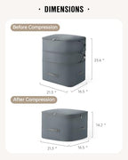 Eachy 2-Pack Comforter Storage Bag Blanket Storage Bags, Compression Storage Bags for Blanket Comforter, Ultra Space Saving Self Compression Organizer - Image 2